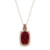 Thumbnail Image 0 of Le Vian Natural Garnet Necklace 3/8 ct tw Diamonds 14K Strawberry Gold