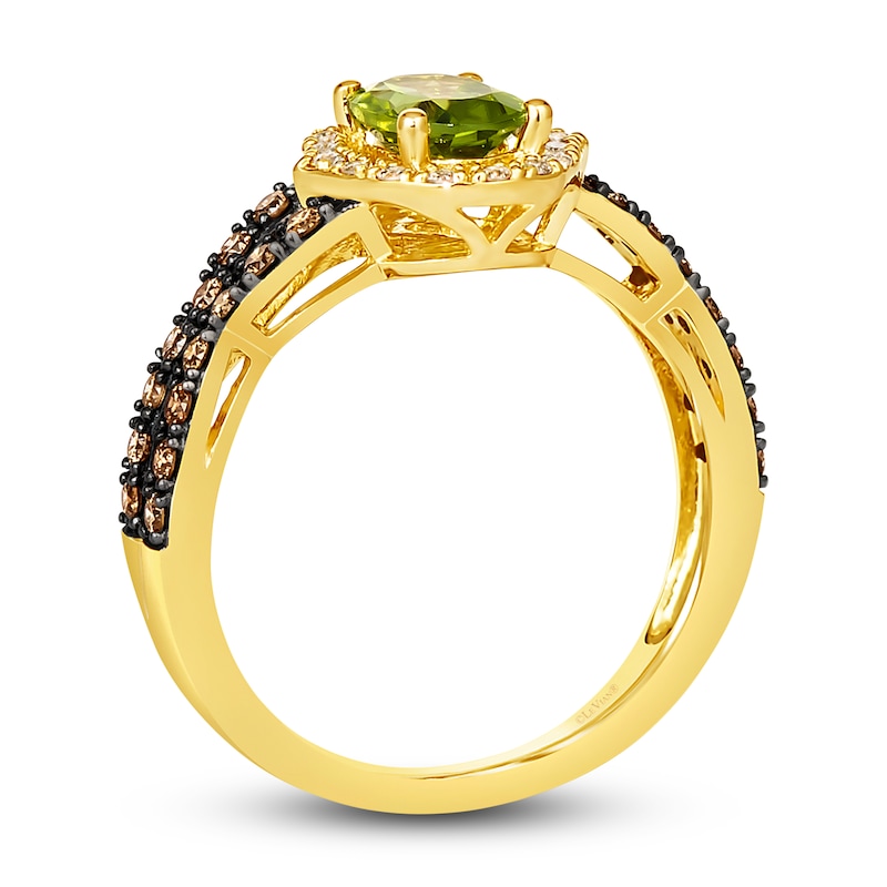 Le Vian Natural Peridot Ring 1/3 ct tw Diamonds 14K Honey Gold