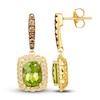 Thumbnail Image 1 of Le Vian Natural Peridot Earrings 1/2 ct tw Diamonds 14K Honey Gold