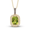 Thumbnail Image 0 of Le Vian Natural Peridot Pendant Necklace 3/8 ct tw Diamonds 14K Honey Gold