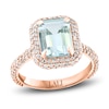 Thumbnail Image 0 of LALI Jewels Natural Aquamarine Engagement Ring 1 ct Diamonds 14K Rose Gold