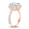 Thumbnail Image 1 of LALI Jewels Natural Aquamarine Engagement Ring 1 ct Diamonds 14K Rose Gold
