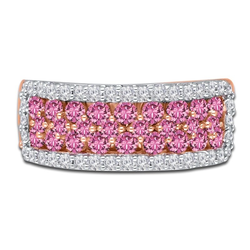 Kallati Round-Cut Natural Pink Sapphire Ring 1/2 ct tw Round 14K Rose Gold