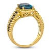 Thumbnail Image 1 of Le Vian Dolce D'Oro Natural Blue Topaz & Diamond Ring 1/4 ct tw 14K Honey Gold