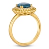 Thumbnail Image 1 of Le Vian Dolce D'Oro Natural Blue Topaz & Diamond Ring 1/6 ct tw 14K Honey Gold