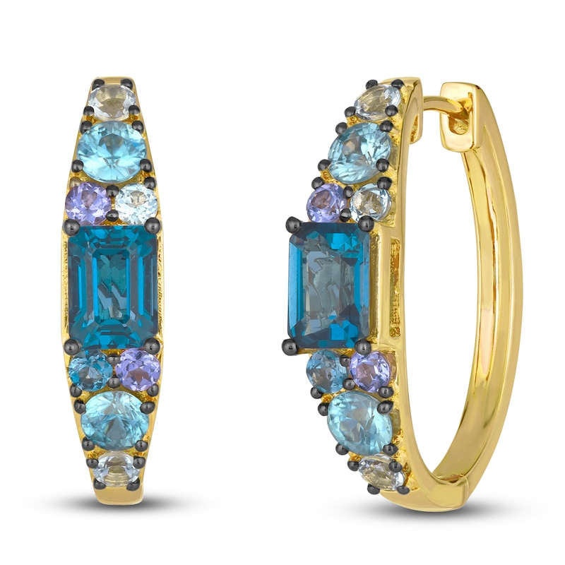 Le Vian Mare Azzurro Natural Multi-Gemstone Earrings 14K Honey Gold
