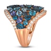 Thumbnail Image 2 of Le Vian Mare Azzurro Natural Multi-Gemstone & Diamond Ring 5/8 ct tw 14K Strawberry Gold