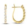 Thumbnail Image 1 of Diamond Hoop Earrings 7/8 ct tw Round 14K Yellow Gold
