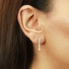 Thumbnail Image 2 of Diamond Hoop Earrings 7/8 ct tw Round 14K Yellow Gold