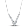 Thumbnail Image 1 of Vera Wang WISH Diamond Necklace 3/4 ct tw Round 10K White Gold