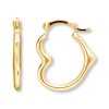 Thumbnail Image 0 of Heart Hoop Earrings 14K Yellow Gold