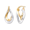 Thumbnail Image 0 of Twist Hoop Earrings 14K Two-Tone Gold