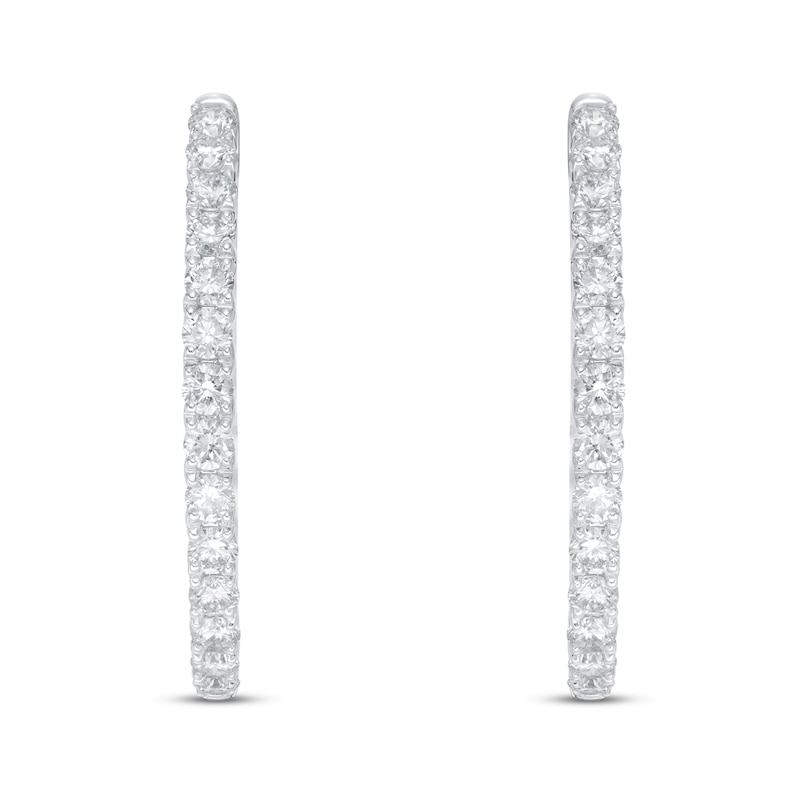 Lab-Created Diamond Earrings 1 1/2 ct tw Round 14K White Gold