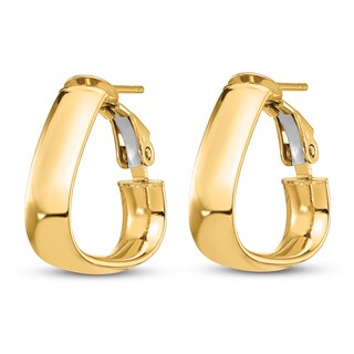18kt yellow gold high polish hoop earrings