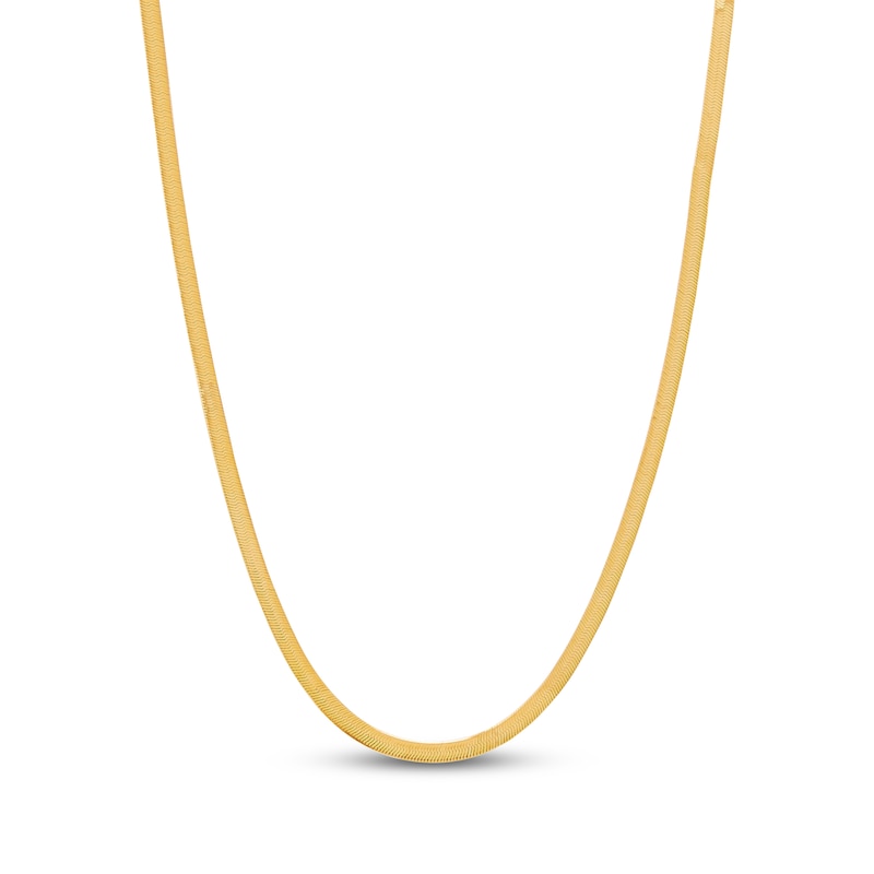 Italia D'Oro Solid Herringbone Necklace 14K Yellow Gold 2.9mm