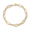 Thumbnail Image 0 of Italia D'Oro Elongated Link Bracelet 14K Yellow Gold 7.5"
