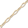 Thumbnail Image 1 of Italia D'Oro Elongated Link Bracelet 14K Yellow Gold 7.5"