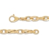 Thumbnail Image 1 of LUSSO by Italia D'Oro Men's Oval Link Bracelet 14K Yellow Gold 9"