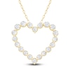 Thumbnail Image 0 of Diamond Heart Pendant Necklace 1/2 ct tw 10K Yellow Gold 18"