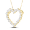Thumbnail Image 2 of Diamond Heart Pendant Necklace 1/2 ct tw 10K Yellow Gold 18"