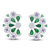 Thumbnail Image 0 of Kallati Natural Tsavorite Garnet, Natural Green & Purple Sapphire Earrings 1-1/2 ct tw Diamonds 14K White Gold