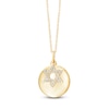 Thumbnail Image 0 of Children's Diamond Star of David Disc Charm Necklace 1/15 ct tw 14K Yellow Gold 13"