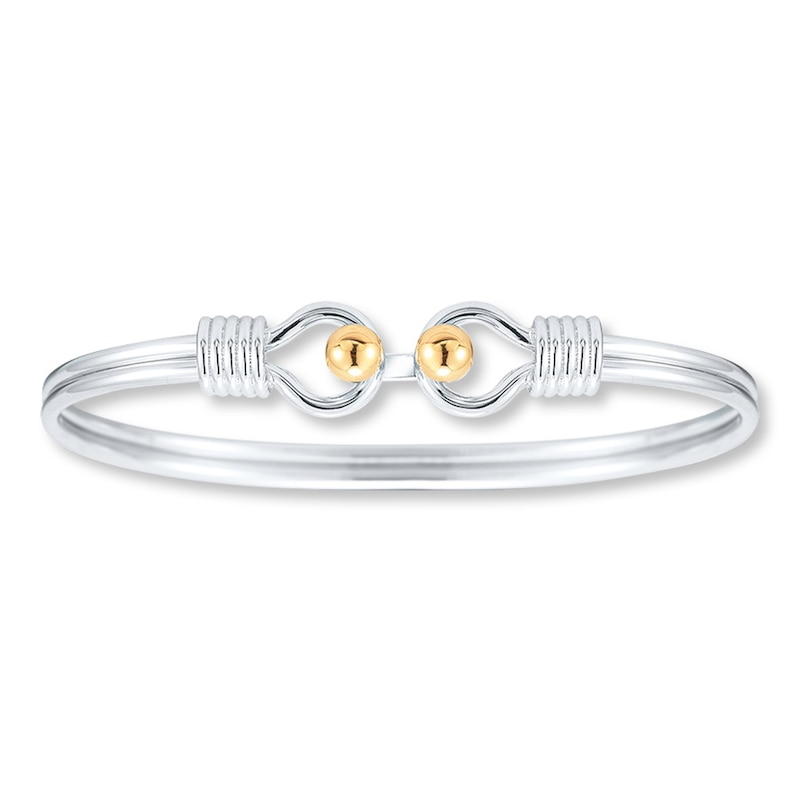 Wrapped Loop Bangle 14K Gold Accents Sterling Silver