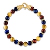 Thumbnail Image 1 of 1933 by Esquire Men's Natural Quartz Bead Bracelet 18K Yellow Gold-Plated Sterling Silver 8.75"