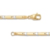 Thumbnail Image 1 of LUSSO by Italia D'Oro Men's Solid Link Chain Bracelet 14K Two-Tone Gold 8.5" 4.0mm