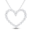 Thumbnail Image 0 of Diamond Heart Pendant Necklace 1 ct tw 10K White Gold