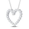 Thumbnail Image 2 of Diamond Heart Pendant Necklace 1 ct tw 10K White Gold