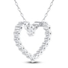 Thumbnail Image 3 of Diamond Heart Pendant Necklace 1 ct tw 10K White Gold