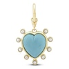Thumbnail Image 0 of Charm'd by Lulu Frost Natural Turquoise and Freshwater Cultured Pearl Lotta Love Charm 10K Yellow Gold
