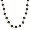 Thumbnail Image 0 of Charm'd by Lulu Frost Natural Black Spinel Bead Necklace 10K Yellow Gold 18"