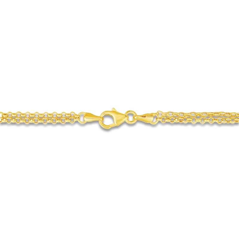 High-Polish Heart Anklet 14K Yellow Gold 10"