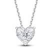 Thumbnail Image 0 of Diamond Heart Pendant Necklace 1/3 ct tw 10K White Gold