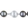 Thumbnail Image 1 of Cultured Pearl Necklace 1/20 ct tw Diamonds 14K White Gold