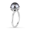 Thumbnail Image 2 of Tahitian Cultured Pearl Ring 1/4 ct tw Diamonds 14K White Gold