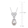 Thumbnail Image 1 of Cultured Pearl Necklace 1/20 ct tw Diamonds Sterling Silver