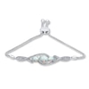 Thumbnail Image 0 of Lab-Created Opal Bracelet 1/15 ct tw Diamonds Sterling Silver