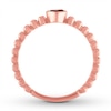 Thumbnail Image 1 of Rhodolite Garnet Heart Ring Bezel-set 10K Rose Gold