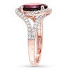 Thumbnail Image 2 of Garnet Ring 1/2 carat tw Diamonds 14K Rose Gold