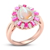 Thumbnail Image 3 of Opal Ring Diamond/Pink Sapphire 1/5 ct tw 10K Rose Gold