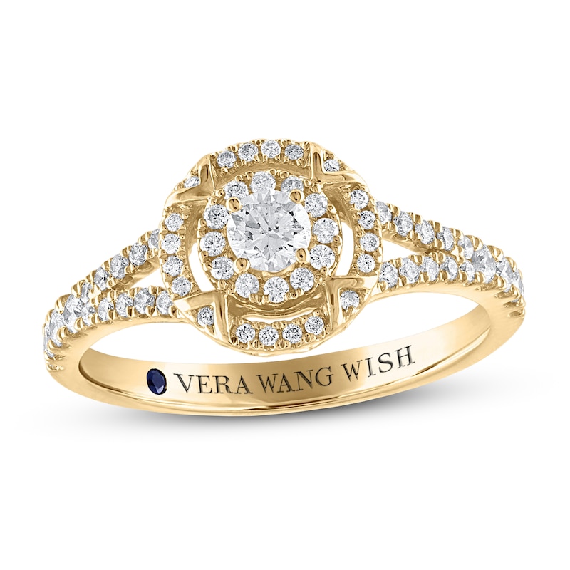 Vera Wang WISH Diamond Ring 1/2 ct tw Round 10K Yellow Gold