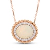 Thumbnail Image 0 of Natural Opal Necklace 1/4 ct tw Diamonds 14K Rose Gold