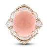 Thumbnail Image 0 of Natural Pink Opal & Natural Agate Ring 1/4 ct tw Diamonds 14K Yellow Gold