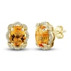 Thumbnail Image 2 of Natural Citrine Ring, Earring & Necklace Set 1/3 ct tw Diamonds 10K Yellow Gold
