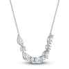 Thumbnail Image 1 of Vera Wang WISH Lab-Created Diamond Necklace 2-1/4 ct tw Emerald/Round/Marquise/Pear 14K White Gold 19"