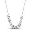 Thumbnail Image 2 of Vera Wang WISH Lab-Created Diamond Necklace 2-1/4 ct tw Emerald/Round/Marquise/Pear 14K White Gold 19"