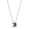 Thumbnail Image 1 of Black Diamond Solitaire Pendant Necklace 1/2 ct tw Round 14K White Gold 18" (I3)
